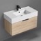 Wall Mounted Bathroom Vanity, Modern, 32